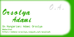 orsolya adami business card